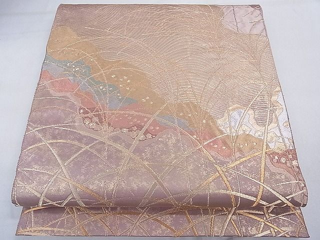 平和屋着物■六通柄袋帯 初風屏風 金銀糸 逸品 ca4662