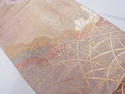 平和屋着物■六通柄袋帯 初風屏風 金銀糸 逸品 ca4662