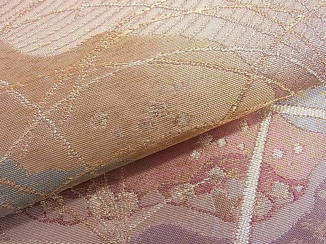 平和屋着物■六通柄袋帯 初風屏風 金銀糸 逸品 ca4662