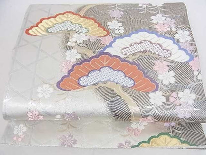 平和屋着物■六通柄袋帯 枝花松文 金銀糸 逸品 ar5644