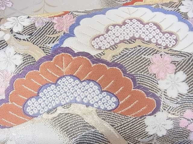 平和屋着物■六通柄袋帯 枝花松文 金銀糸 逸品 ar5644