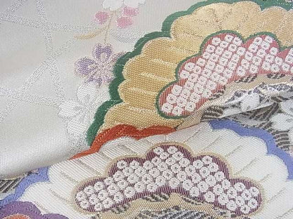 平和屋着物■六通柄袋帯 枝花松文 金銀糸 逸品 ar5644