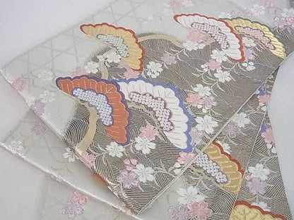 平和屋着物■六通柄袋帯 枝花松文 金銀糸 逸品 ar5644