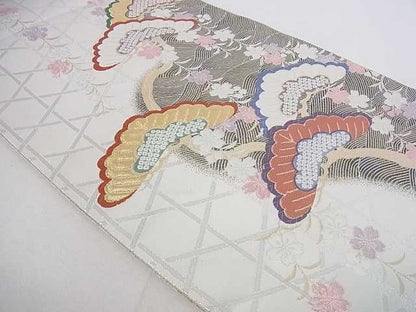 平和屋着物■六通柄袋帯 枝花松文 金銀糸 逸品 ar5644