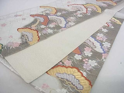 平和屋着物■六通柄袋帯 枝花松文 金銀糸 逸品 ar5644
