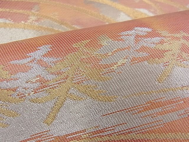 平和屋着物■六通柄袋帯 霞芝草文 金銀糸 逸品 n-bg0078