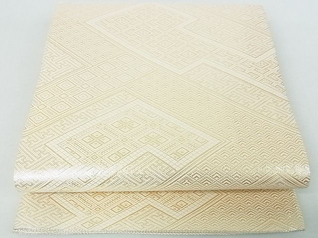 平和屋着物■佐賀錦 六通柄袋帯 幾何学文様 金糸 逸品 op6451
