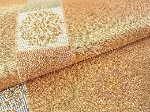 平和屋着物■六通柄袋帯 花鳥文 金糸 逸品 op6482