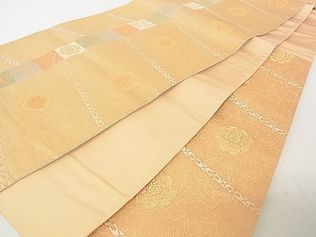 平和屋着物■六通柄袋帯 花鳥文 金糸 逸品 op6482