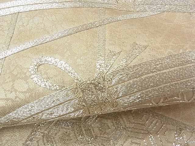 平和屋着物■六通柄袋帯 駒刺繍 籬吉祥柄 逸品 rt2740