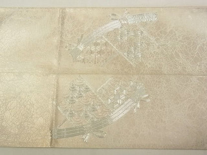 平和屋着物■六通柄袋帯 駒刺繍 籬吉祥柄 逸品 rt2740
