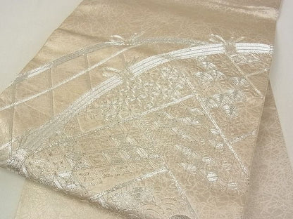 平和屋着物■六通柄袋帯 駒刺繍 籬吉祥柄 逸品 rt2740