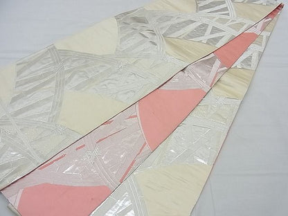 平和屋着物■両面全通柄袋帯 籬文様 銀糸 逸品 n-ow0212