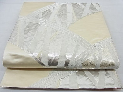 平和屋着物■両面全通柄袋帯 籬文様 銀糸 逸品 n-ow0212