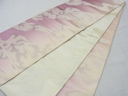 平和屋着物■六通柄袋帯 道長文様 銀糸 逸品 n-ow0211