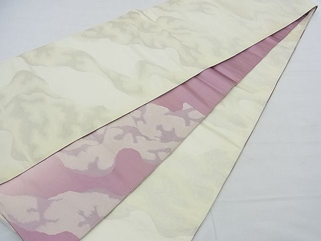 平和屋着物■六通柄袋帯 道長文様 銀糸 逸品 n-ow0211