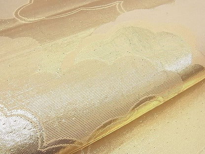 平和屋着物■六通柄袋帯 雲重ね 金糸 逸品 n-ow0222