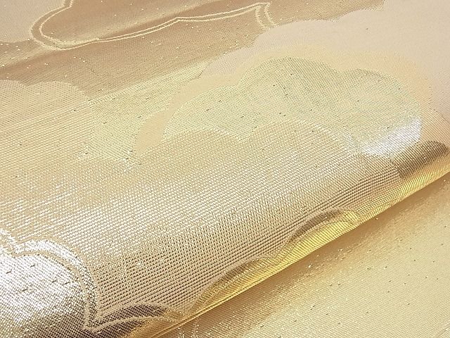 平和屋着物■六通柄袋帯 雲重ね 金糸 逸品 n-ow0222