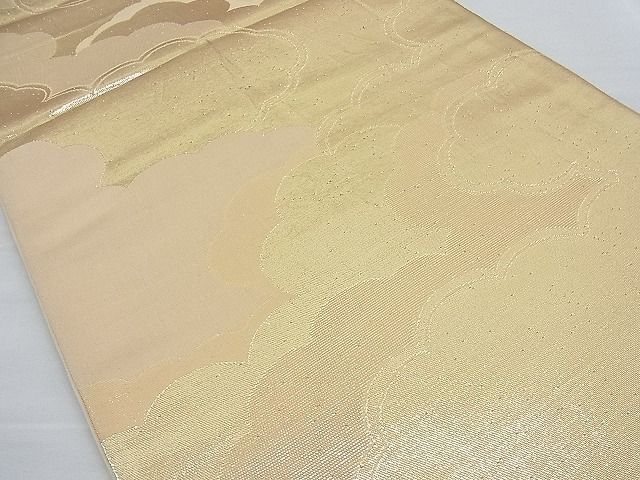 平和屋着物■六通柄袋帯 雲重ね 金糸 逸品 n-ow0222