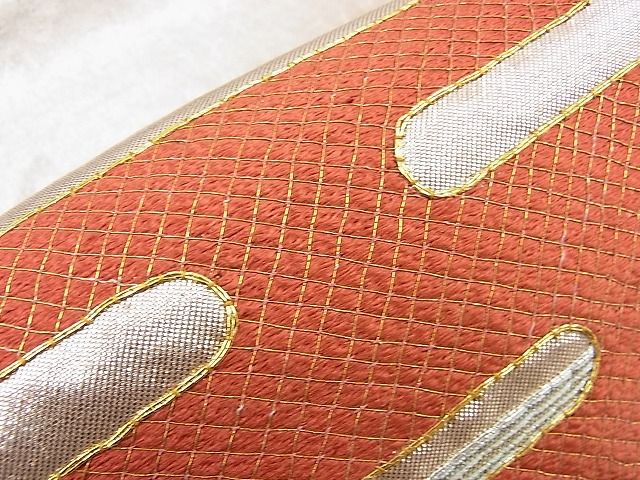 平和屋着物■袋帯 総刺繍 駒刺繍 エ霞文様 金銀糸 額縁仕立て 逸品 n-ow0240