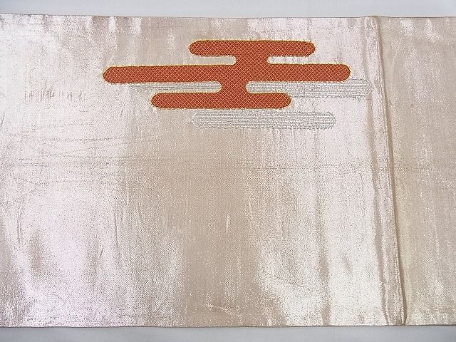 平和屋着物■袋帯 総刺繍 駒刺繍 エ霞文様 金銀糸 額縁仕立て 逸品 n-ow0240