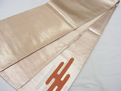 平和屋着物■袋帯 総刺繍 駒刺繍 エ霞文様 金銀糸 額縁仕立て 逸品 n-ow0240