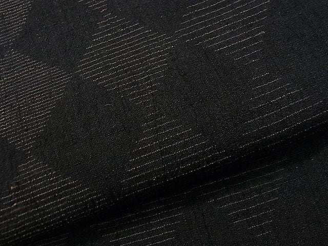平和屋本店▽極上　本場結城玉紬　結城ちぢみ　単衣　結織苑　菱繋ぎ　証紙・保証書付き　逸品　未使用　3s30464