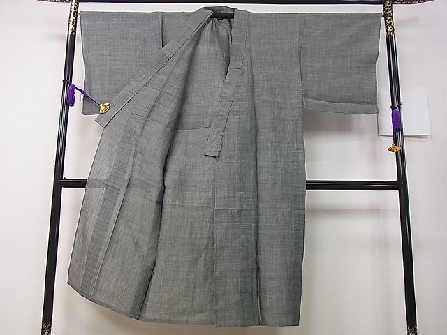 平和屋本店■希少　夏物　男性　林宗平　越後本麻上布　反端付き　逸品　未使用　3s30494