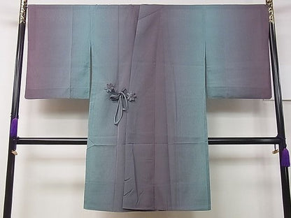 期間限定セール30%off■極上　スリーシーズン　春夏秋　塵除け　道中着　ロング丈　縞紋紗　暈し染め　やまと誂製　逸品　3s30499