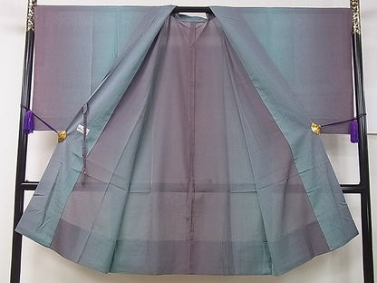 期間限定セール30%off■極上　スリーシーズン　春夏秋　塵除け　道中着　ロング丈　縞紋紗　暈し染め　やまと誂製　逸品　3s30499