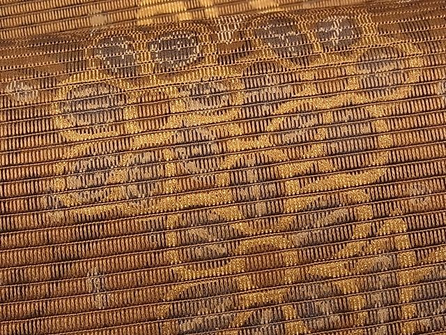 平和屋着物■六通柄袋帯 草花文 金糸 逸品 fb9771