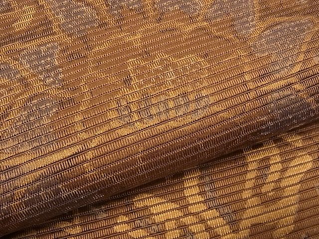 平和屋着物■六通柄袋帯 草花文 金糸 逸品 fb9771