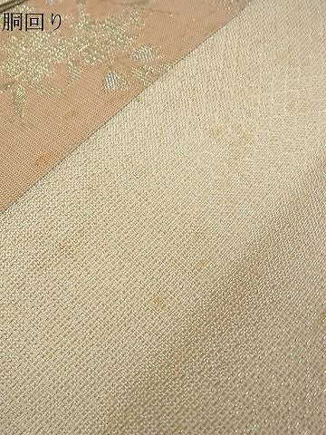 平和屋着物■六通柄袋帯 市松花文 銀糸 逸品 tw3947