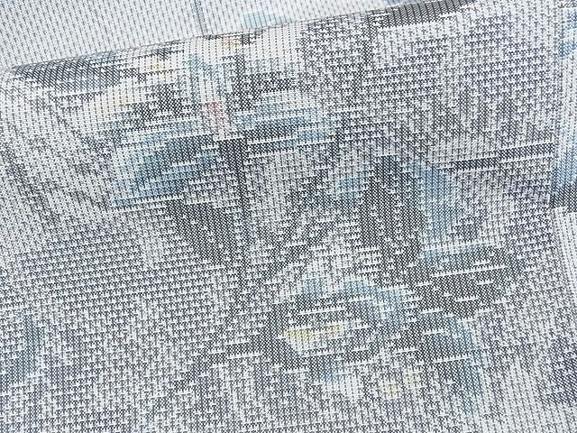 平和屋本店■極上 都喜ヱ門 本場大島紬 白大島 藤白泥 手織 藤絹織物謹製 証紙 やまと 着丈166.5cm 裄丈68.5cm 正絹 3kk3910
