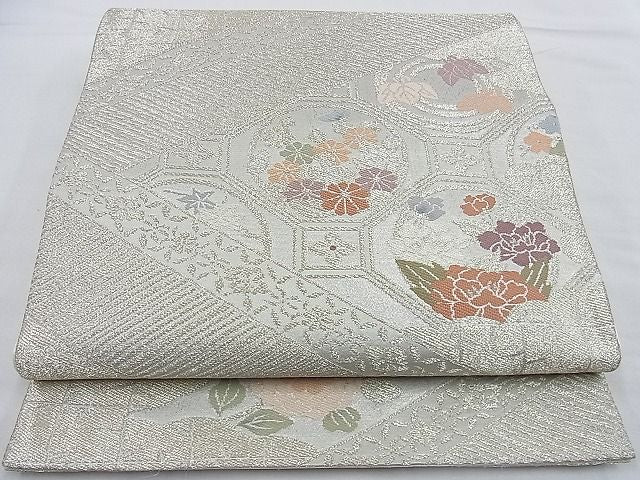 平和屋着物■六通柄袋帯 唐織 蜀江花文 金銀糸 逸品 n-ow0288