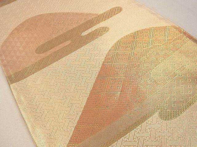 平和屋着物■佐賀錦 六通柄袋帯 遠山エ霞文 金糸 逸品 vf6339