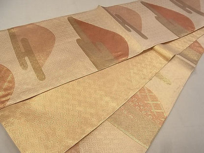 平和屋着物■佐賀錦 六通柄袋帯 遠山エ霞文 金糸 逸品 vf6339