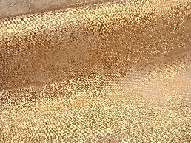 平和屋着物■六通柄袋帯 格子柄 金銀糸 逸品 ut5819
