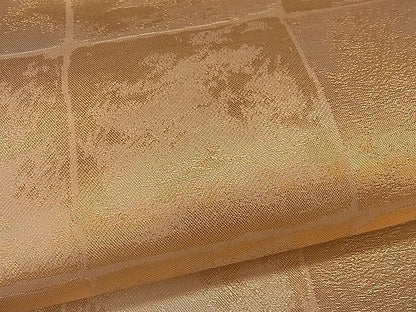 平和屋着物■六通柄袋帯 格子柄 金銀糸 逸品 ut5819