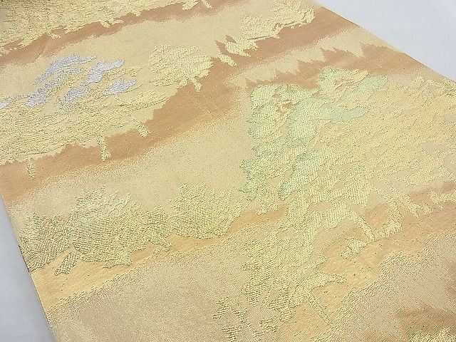 平和屋着物■六通柄袋帯 樹林文 金銀糸 逸品 n-ow0295