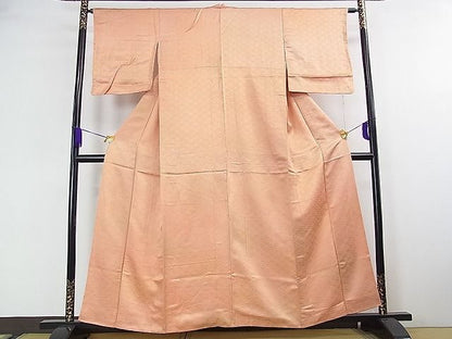 平和屋着物■付下げ　檜扇青海波地紋　暈し染め　逸品　ud2522