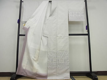 平和屋本店●超希少 本場琉球 読谷山花織 訪問着 紬地 松田洋子作 証紙付き 逸品3s5260
