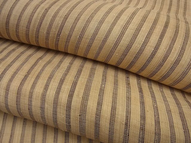 平和屋本店＊極上 夏物 芭蕉布 青山みとも 縞 手積み芭蕉糸100% 逸品3s5259