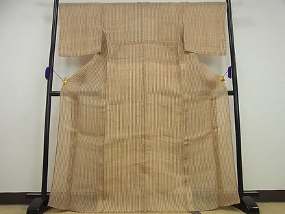 平和屋本店＊極上 夏物 芭蕉布 青山みとも 縞 手積み芭蕉糸100% 逸品3s5259