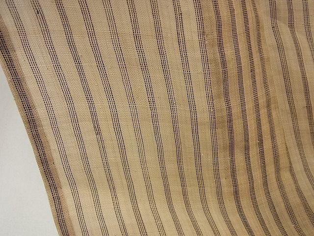 平和屋本店＊極上 夏物 芭蕉布 青山みとも 縞 手積み芭蕉糸100% 逸品3s5259