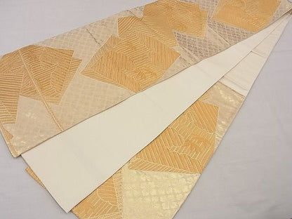 平和屋着物■六通柄袋帯 色紙重ね笹竹文 金糸 逸品 n-yt0157
