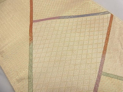 平和屋着物■六通柄袋帯 切嵌吉祥文 金糸 逸品 n-da0336