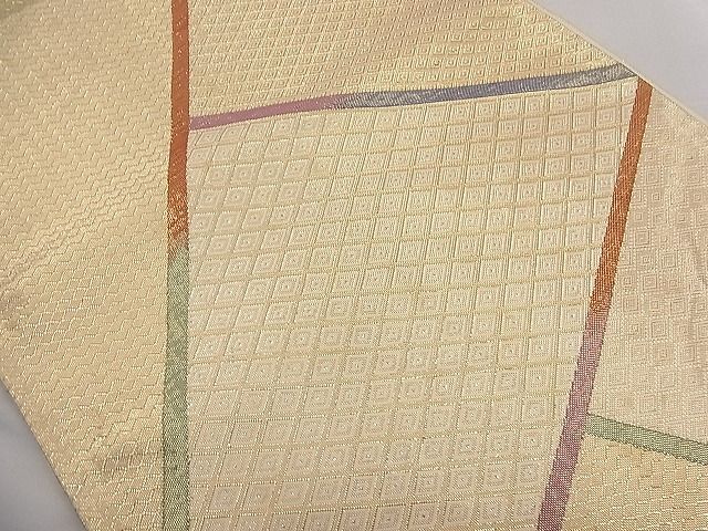 平和屋着物■六通柄袋帯 切嵌吉祥文 金糸 逸品 n-da0336