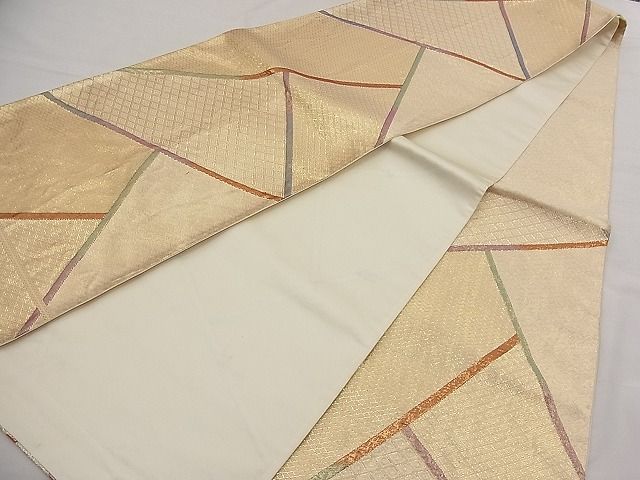 平和屋着物■六通柄袋帯 切嵌吉祥文 金糸 逸品 n-da0336