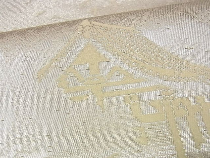 平和屋着物■六通柄袋帯 京洛百景東寺 銀糸 逸品 n-up0583